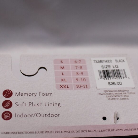 NWT Jessica Simpson Black Fur and Rhinestone Memory Foam Slippers - Picture 10 of 12